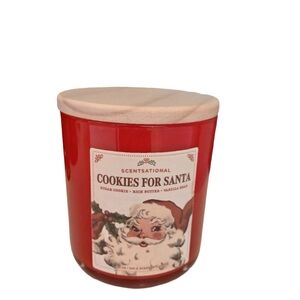 Red Holiday Candle Cookies for Santa
